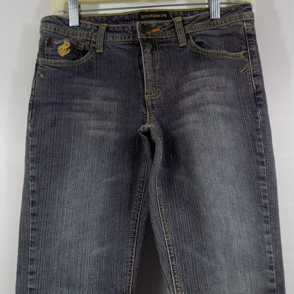 Roca Wear Flare Leg Denim Jeans Size 7/8 - Picture 2 of 10